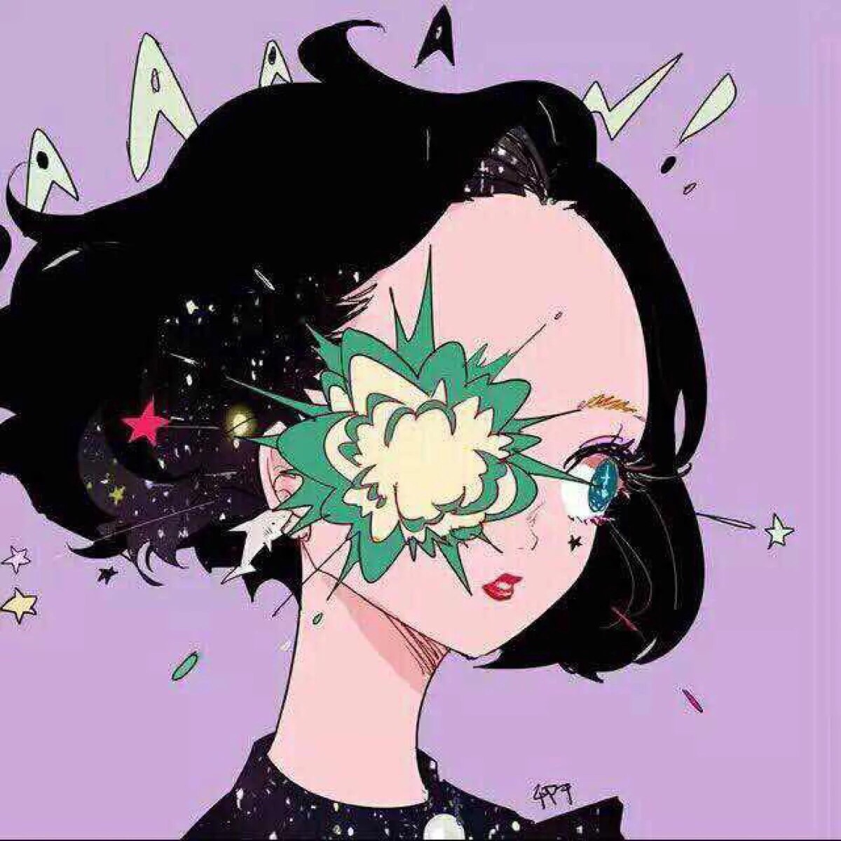 萝莉 呆萌 可爱 头像 背景 壁纸 屏幕 插画 女生 萌萌哒 小清新 短发