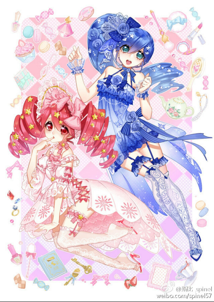 #双子星公主# 之前给双子星本子画的图~-堆糖，美好生活研究所