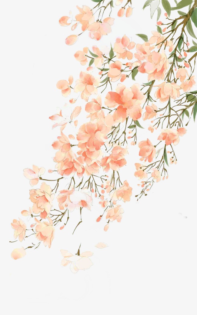 唯美古风水彩插画图片背景素材免费下载