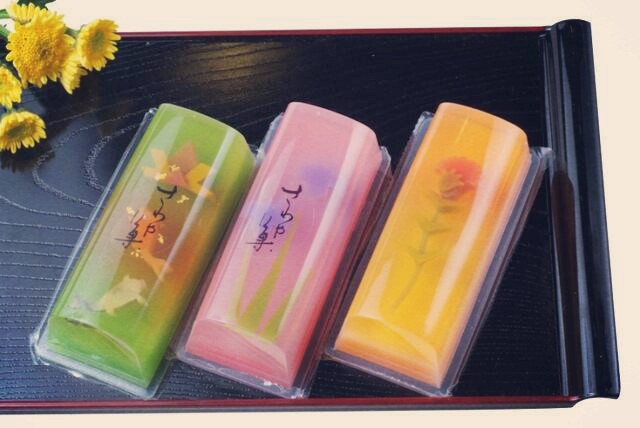 日式点心,梦幻花朵羊羹。