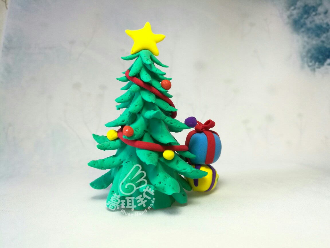 2016#超轻粘土# 新手入门,我家的手工圣诞节(一)---有棵圣诞树!