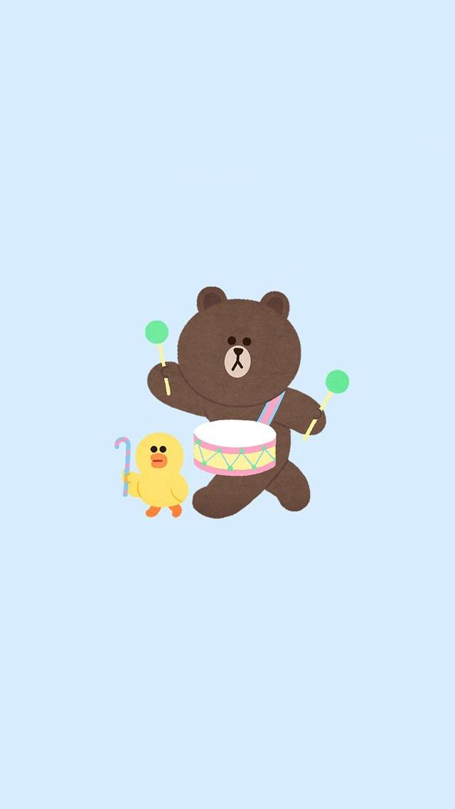 line friends 可妮兔 布朗熊 莎莉鸡 可爱