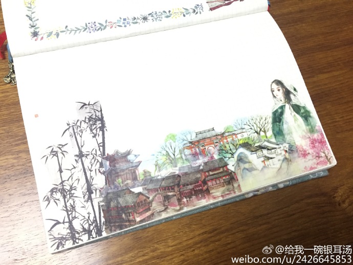 手帐排版,古风,宅猫居墨竹,九穗禾一水间,灵川文创人物,页岩组社戏