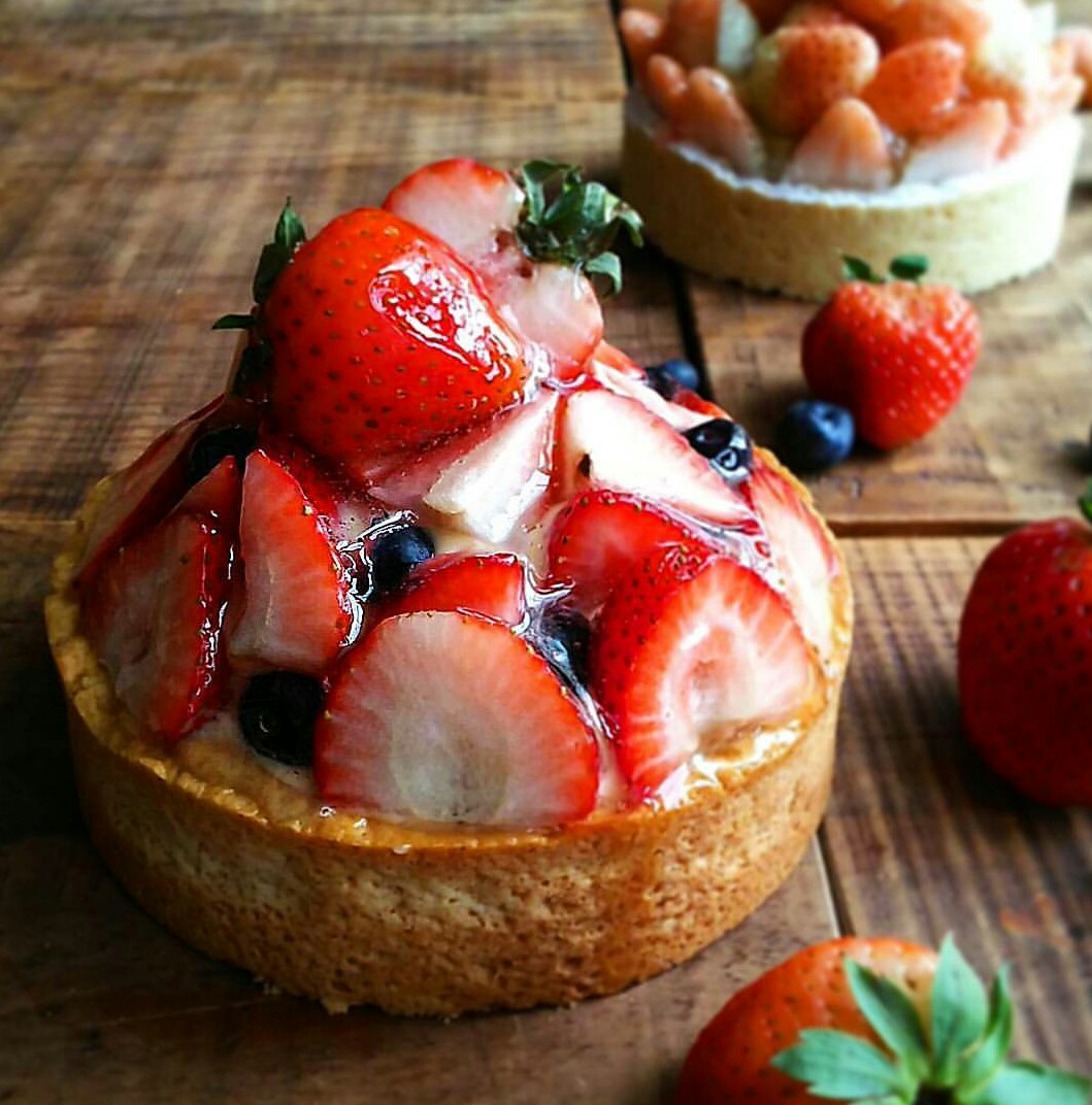 草莓 点心 甜点 蛋糕 蛋挞