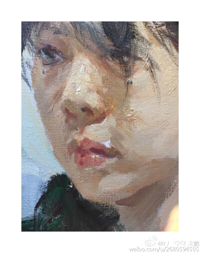 用笔成熟自然,油画纸减少了颜料的不溶性,使整体人物脸部自然,颜色