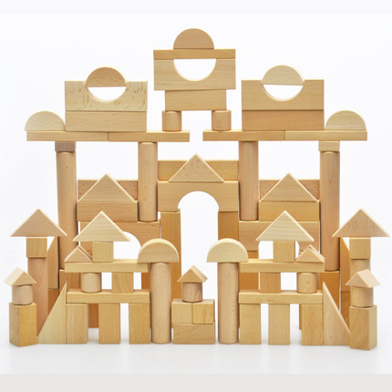 进口榉木 超大型原木建筑积木 超级精品木制儿童玩具 幼儿园教具