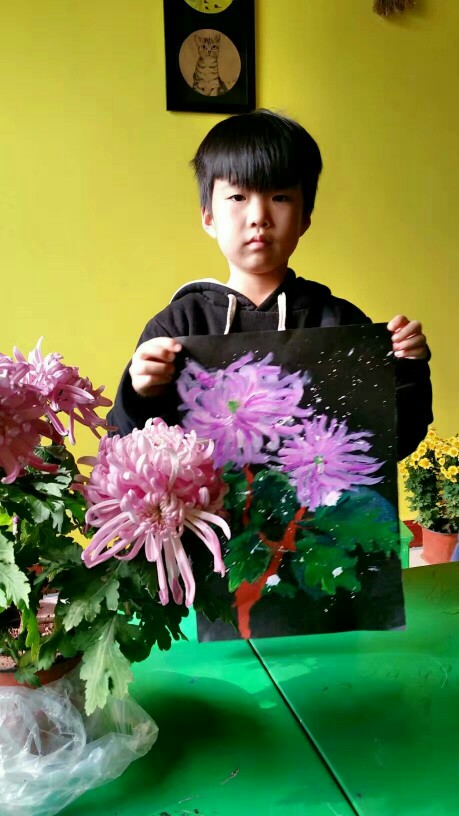 水粉菊花