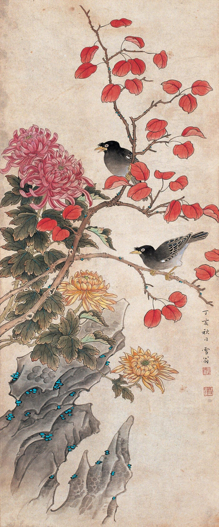 国画大师陈之佛工笔花鸟画精选