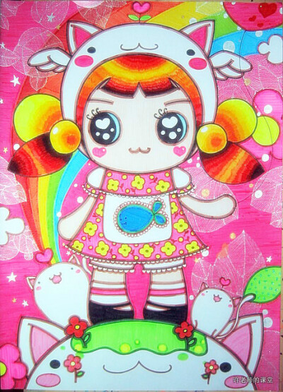 儿童画 线描装饰画～提高班