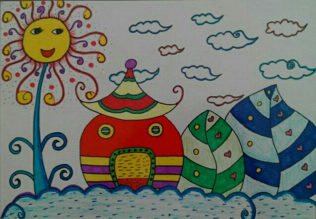 儿童画～云中屋