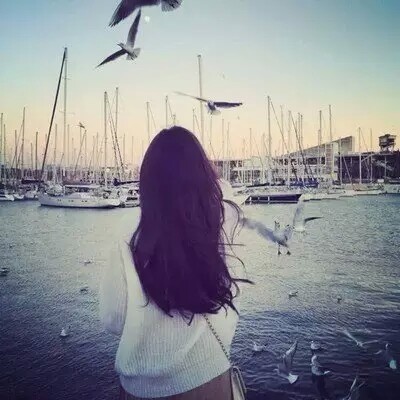 背影 长发 唯美 滤镜 头像