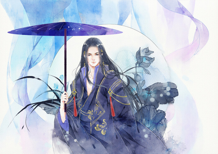 再世为仙-画措_水彩,同人,水墨_涂鸦王国插画