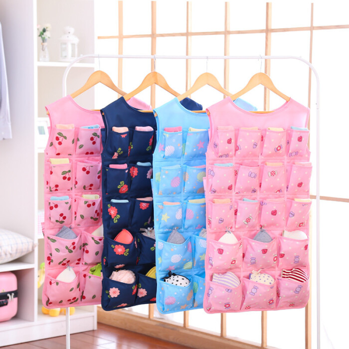 悬挂式衣柜内衣袜子收纳袋挂袋内裤挂兜整理…