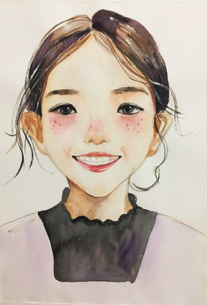 人物水彩练习-乔小桥_水彩,插画,人像_涂鸦…-堆糖，美好生活研究所