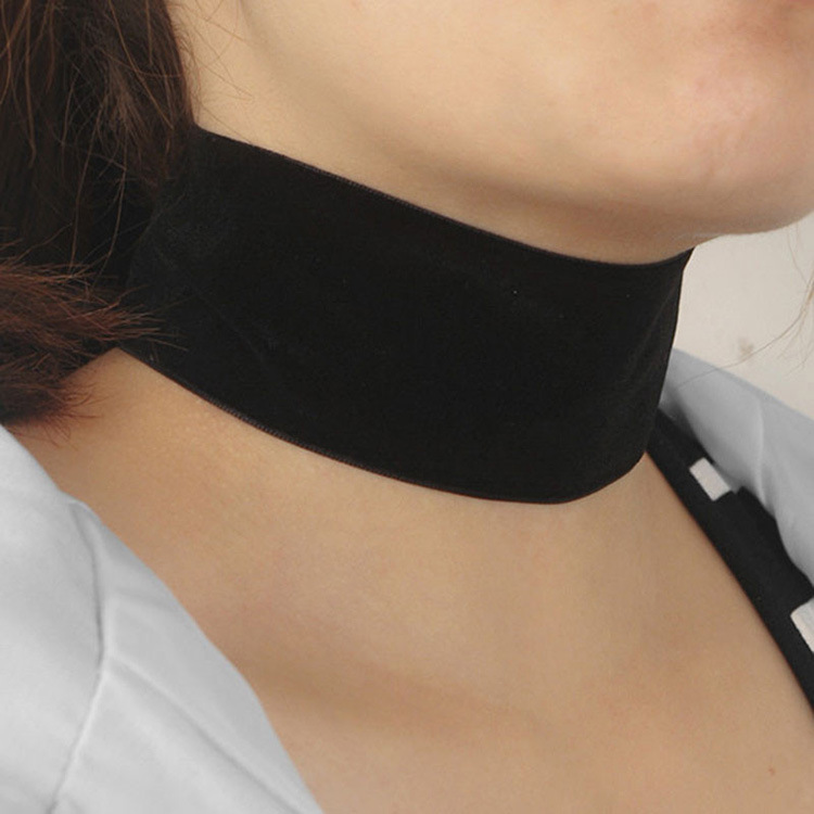 欧美饰品时尚街拍复古韩国黑色绒宽布女原宿项圈脖子颈带颈链