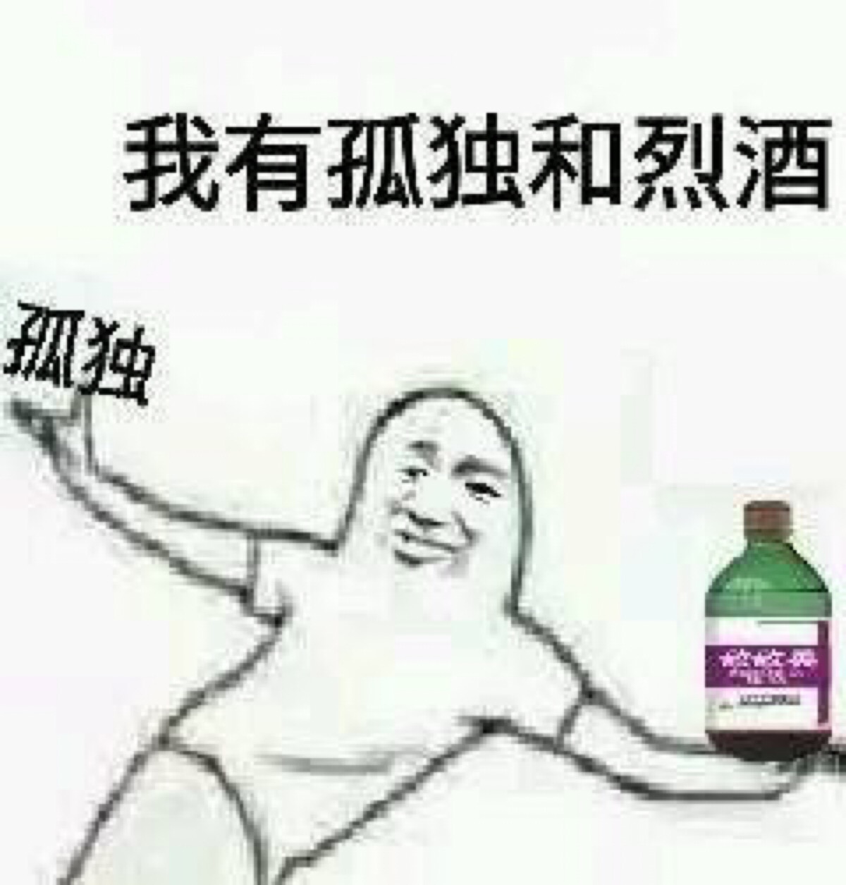 我有孤独和酒 表情