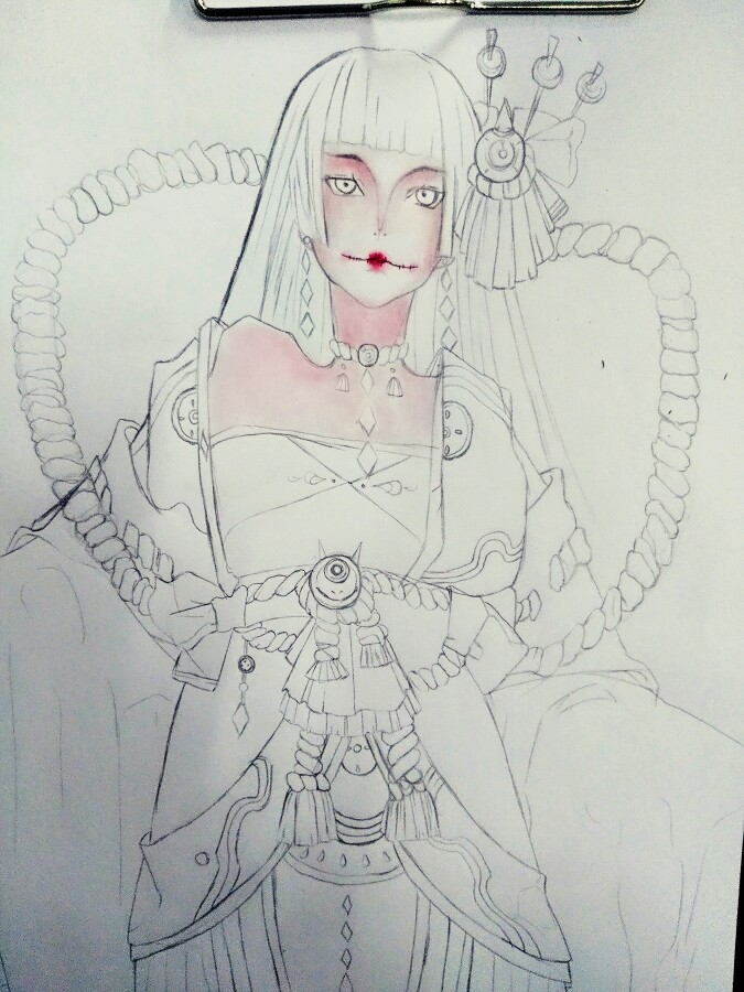 红叶女鬼,绳子让我画残了( )