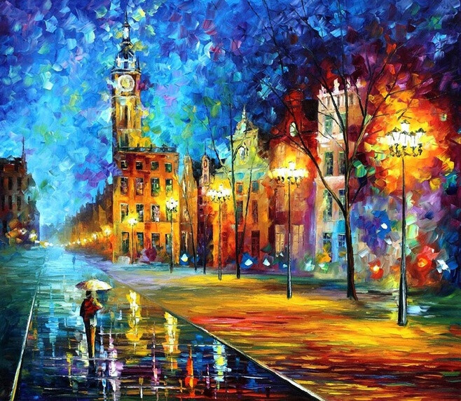 leonid afremov 的印象派油画
