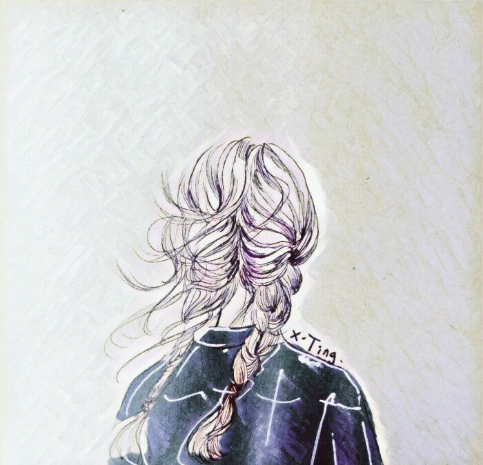 头像 女头 漫头 背影 少女 双马尾-堆糖，美好生活研究所