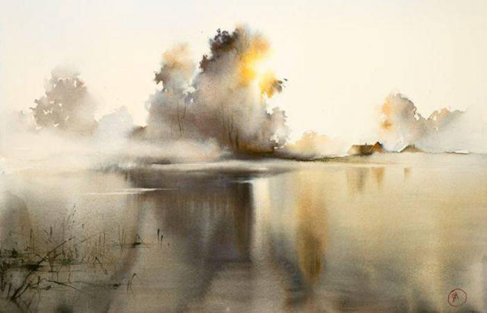 很有意境的一组水彩风景|俄罗斯画家 ilya ibryaev