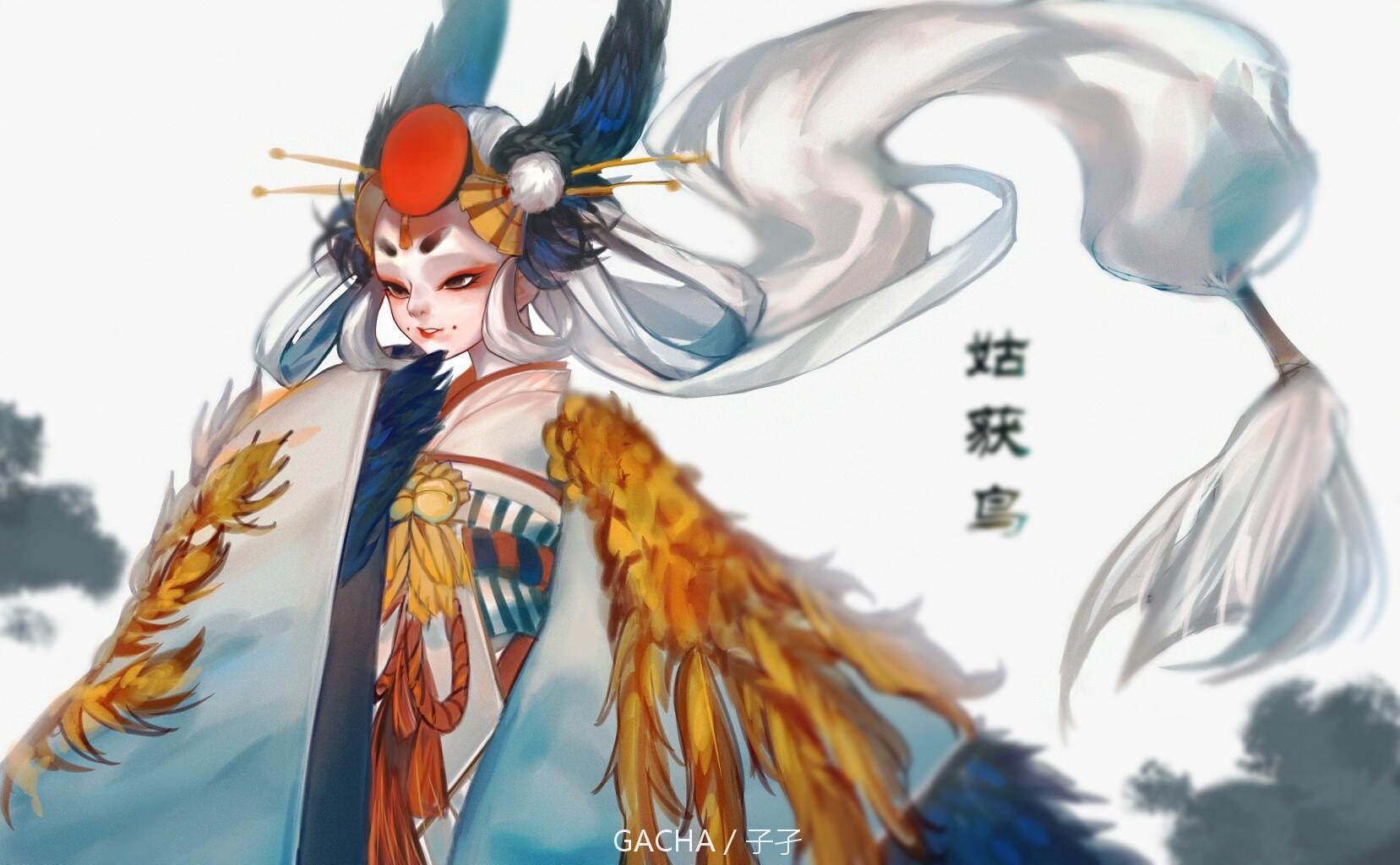 姑获鸟_子孑_阴阳师手游圈插画_网易gacha二次元社区