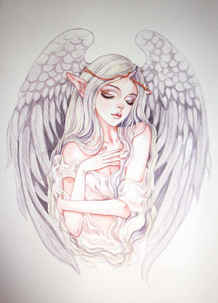 坠落的天使-ruby可可__涂鸦王国插画
