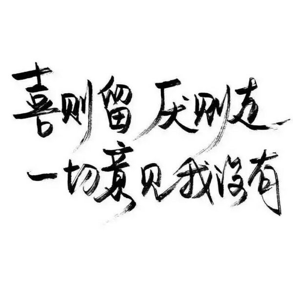 白底黑字 手写体 /洛冉呀.