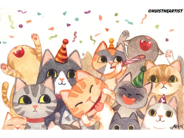 34个可爱猫咪插画欣赏(2)