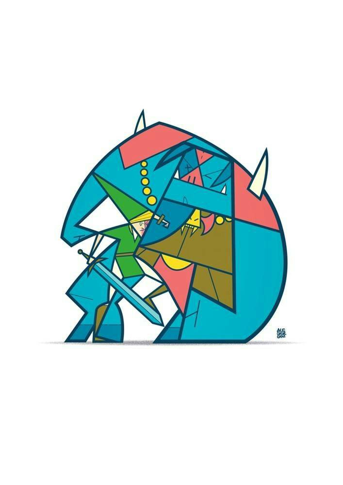 意大利插画师 ale giorgini 一组平面构成风格插画 壁纸 简约