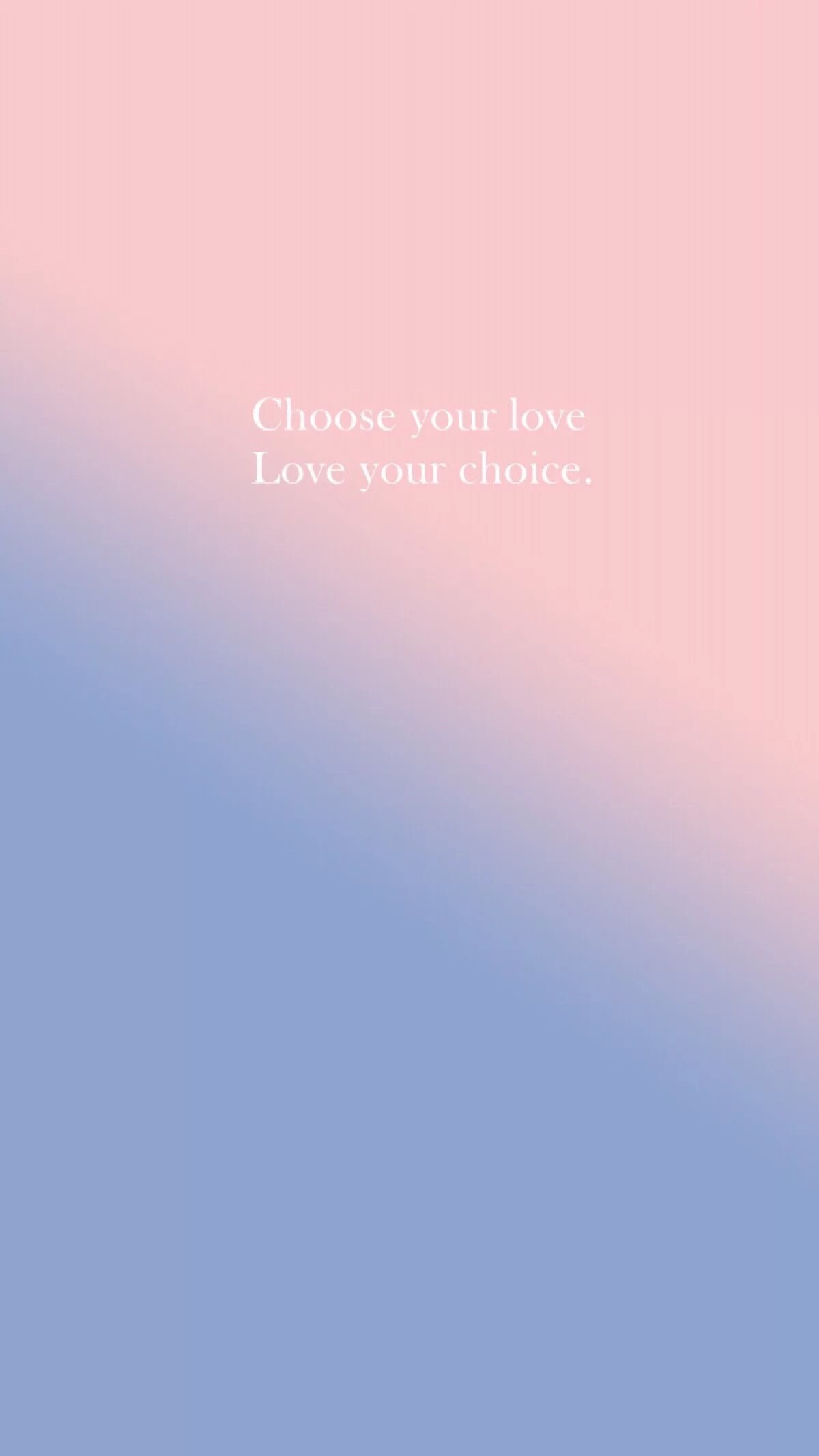 choose love 粉色 蓝色 简约 干净 色彩 字母 壁纸