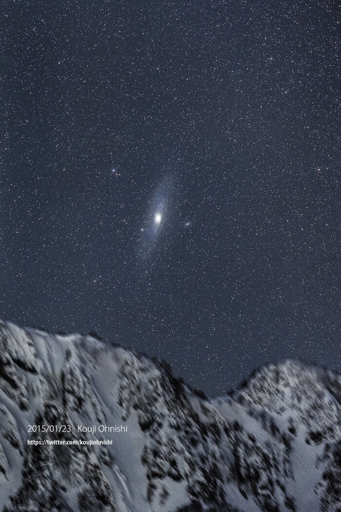 日本长野上空的仙女座星系!