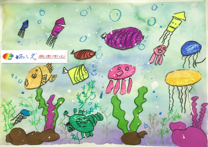 儿童画 海底世界