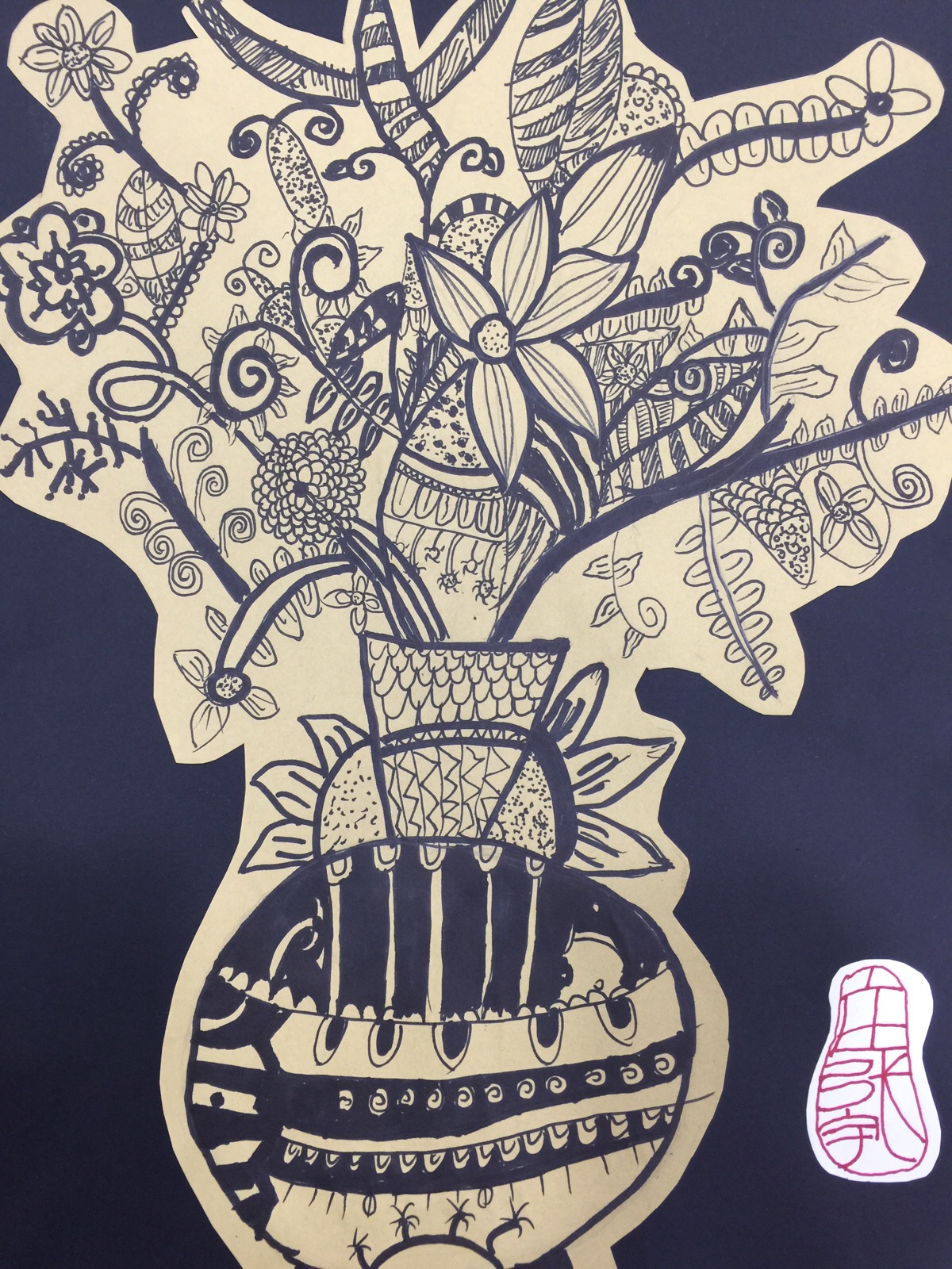 植物线描,手绘线稿,手绘动物,创意画,剪贴画,可创画室!
