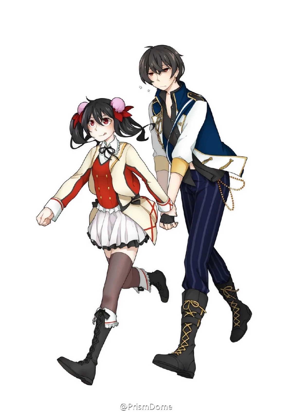 x 偶像梦幻祭の矢泽妮可&朔间凛月;邪教;满满的cp感;画师:@prismdome