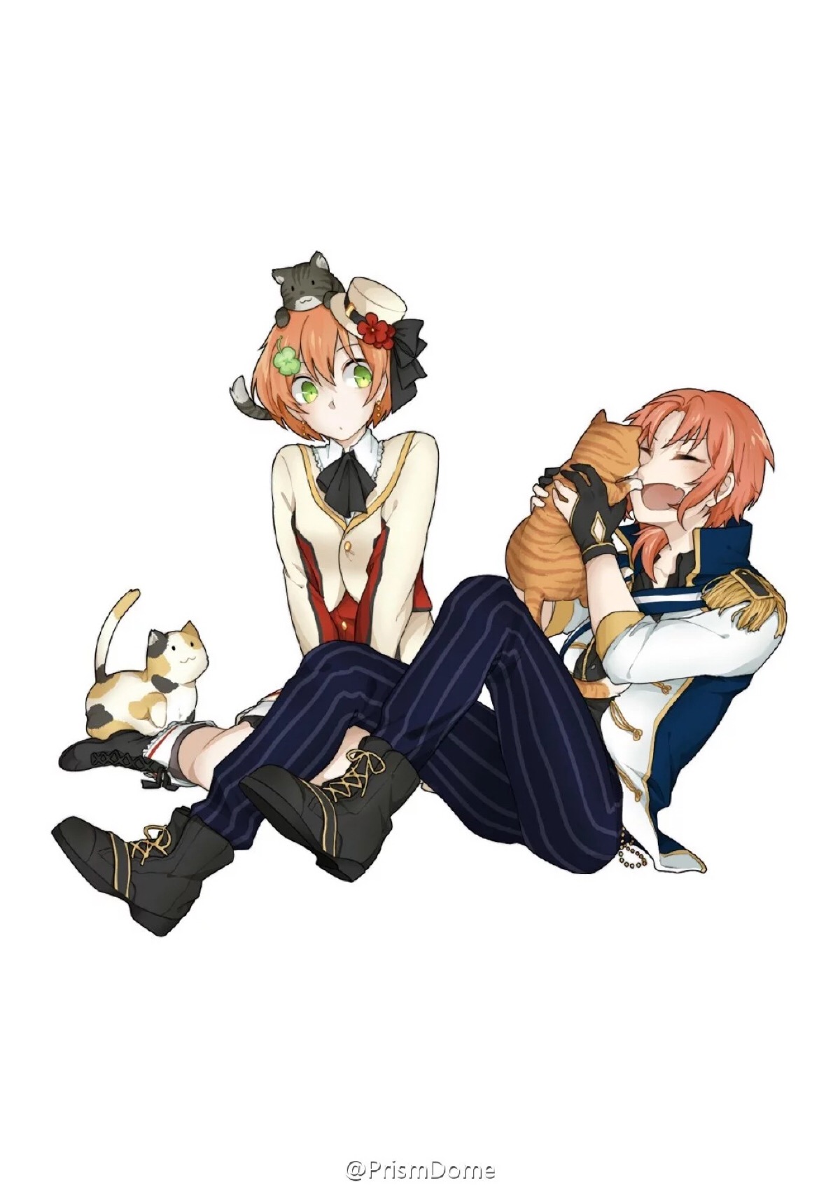 x 偶像梦幻祭の星空凛&月永雷欧;邪教;满满的cp感;画师:@prismdome