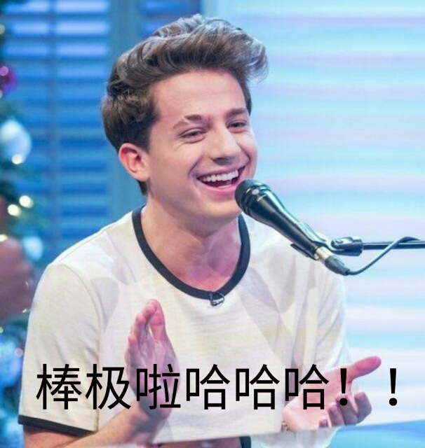 charlie puth.断眉猹.表情包.