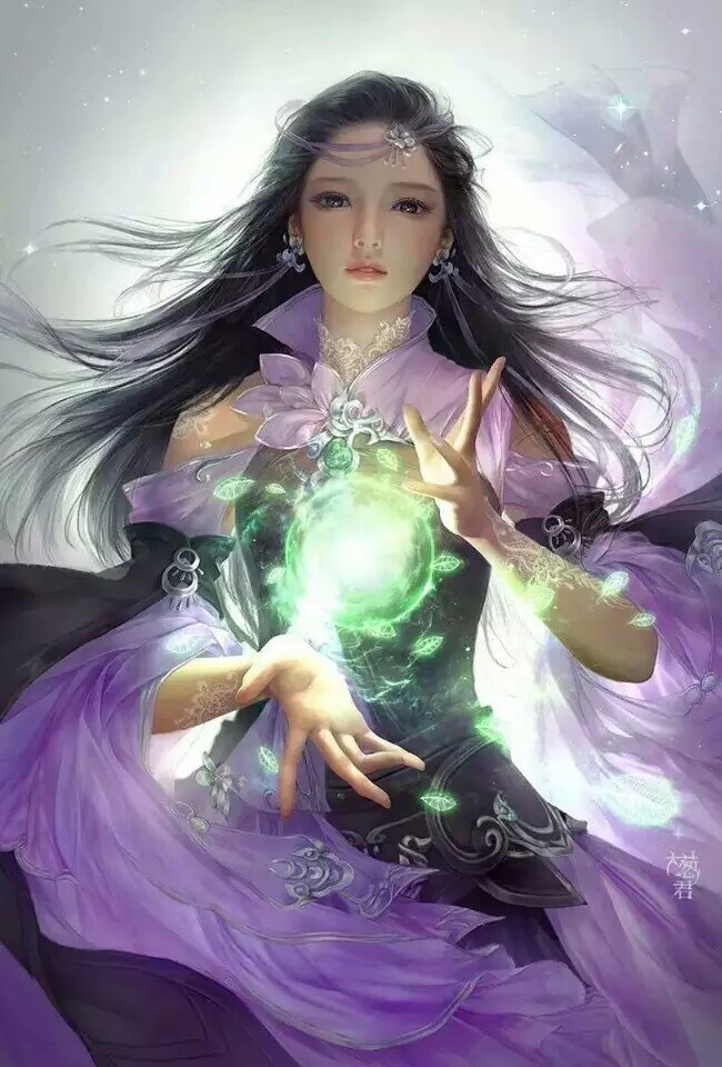 古风 美女 紫色 梦幻 飘逸 美图摄影