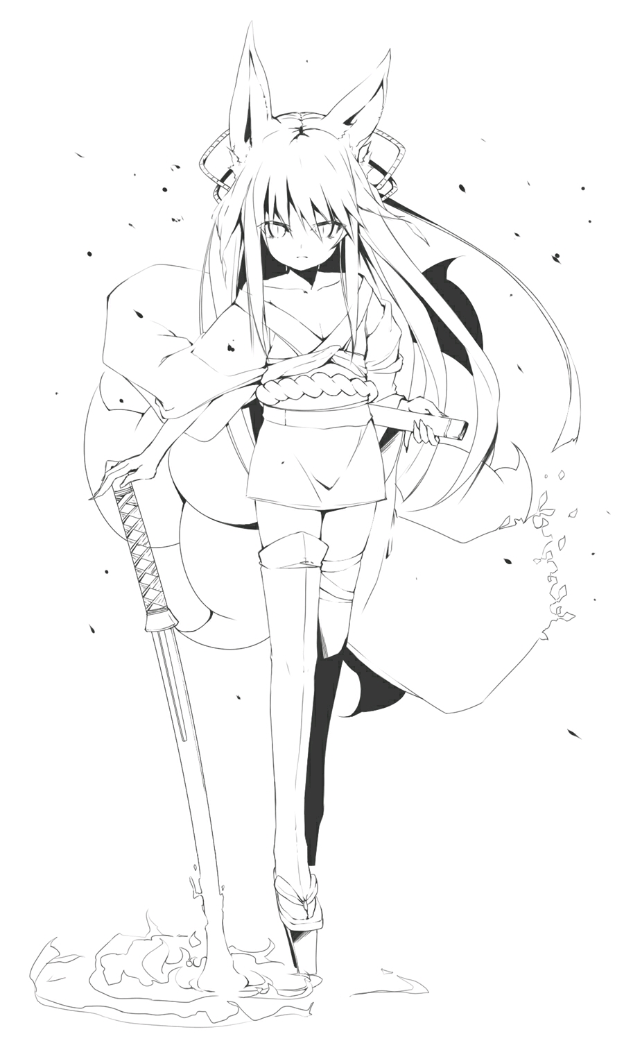 少女 二次元 插画 清新 华丽 唯美 可爱 意境 霸气 酷剑 武器娘 萝莉