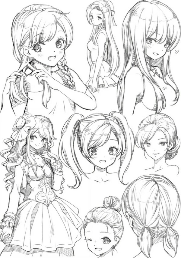 少女头发