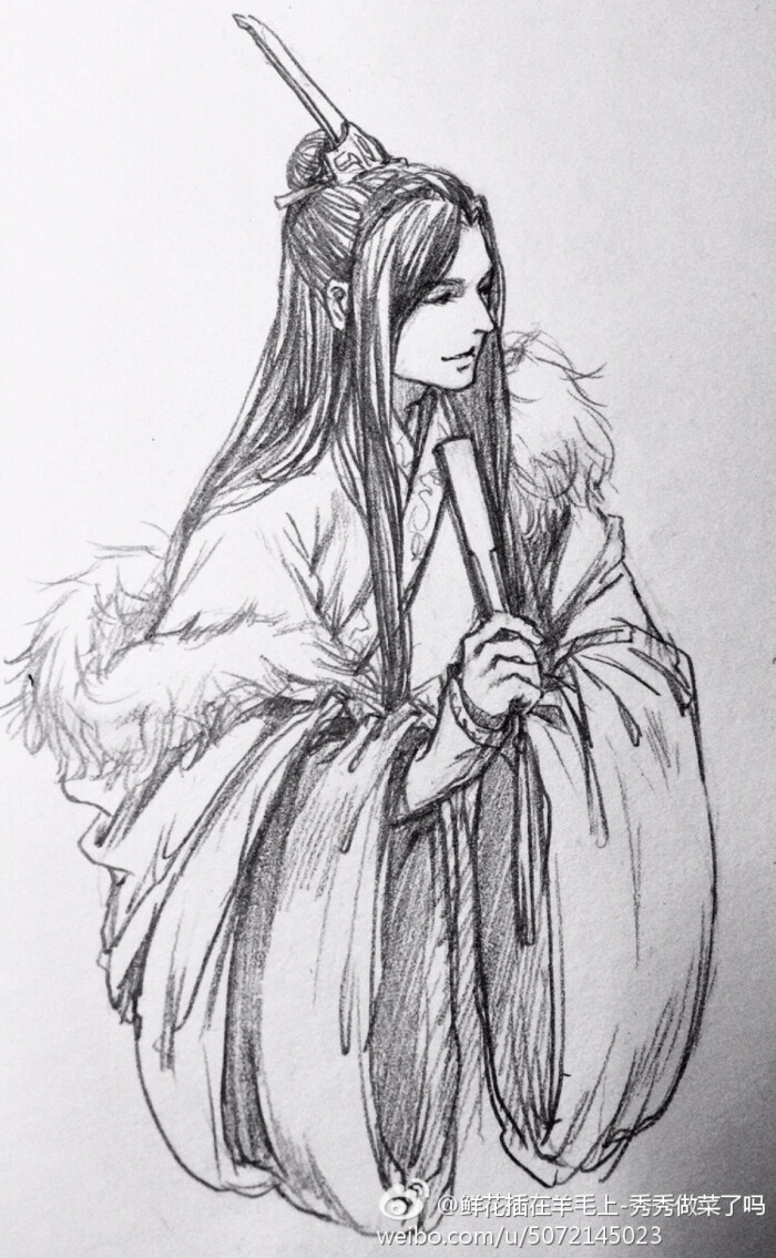 微博@鲜花插在羊毛上-秀秀做菜了 分享渣反里的沈清秋一只 师尊太好看