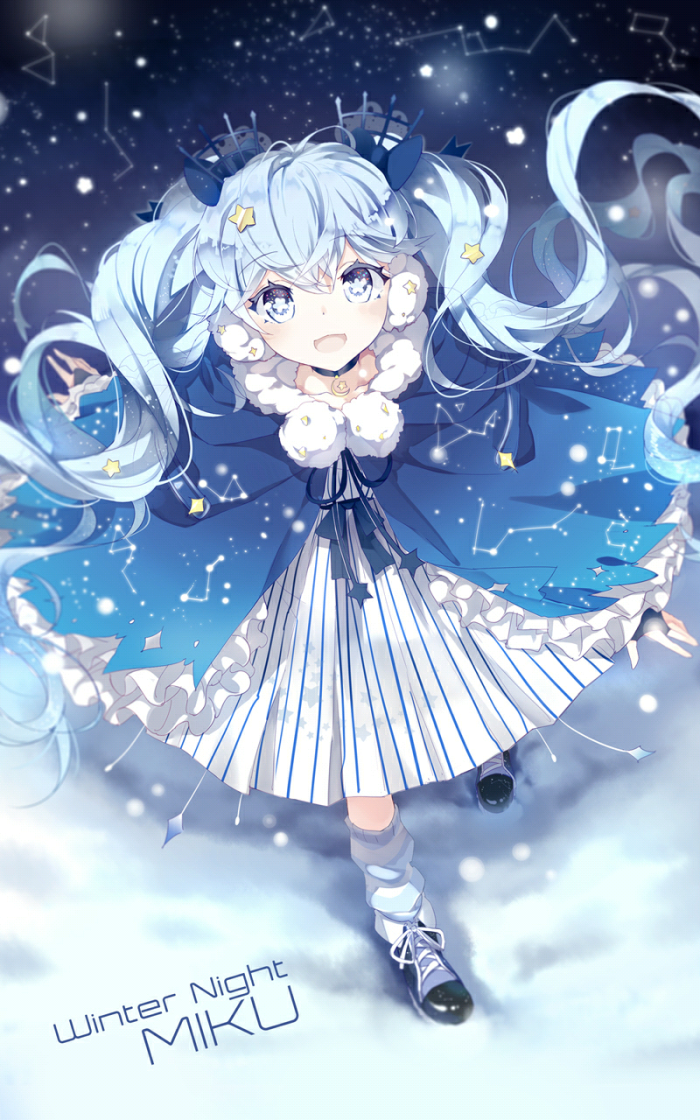 miku 初音未来 少女 星空