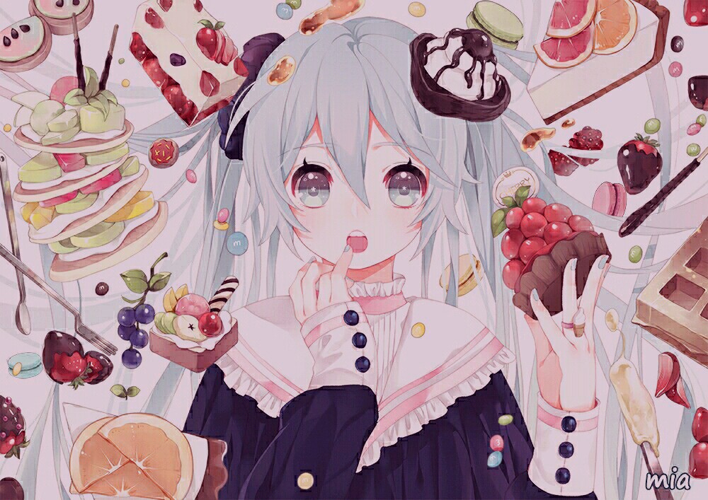 初音未来,甜品,蛋糕