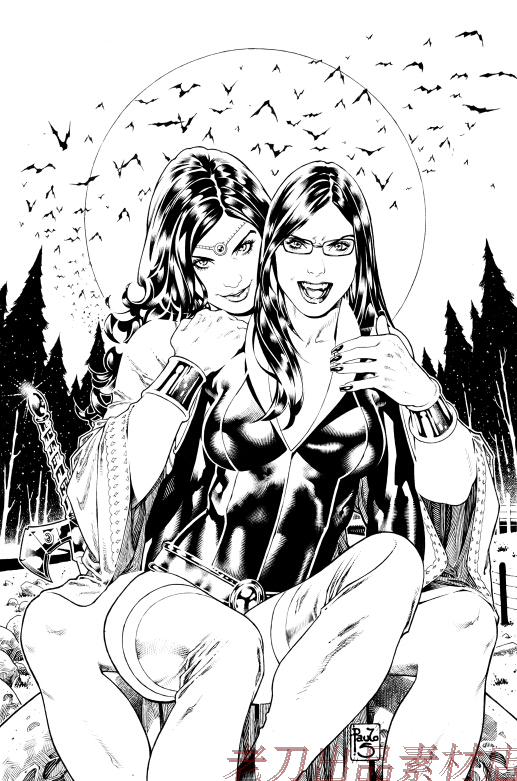 欧式风格女子线稿草稿400张 漫画绘画临摹参考素材