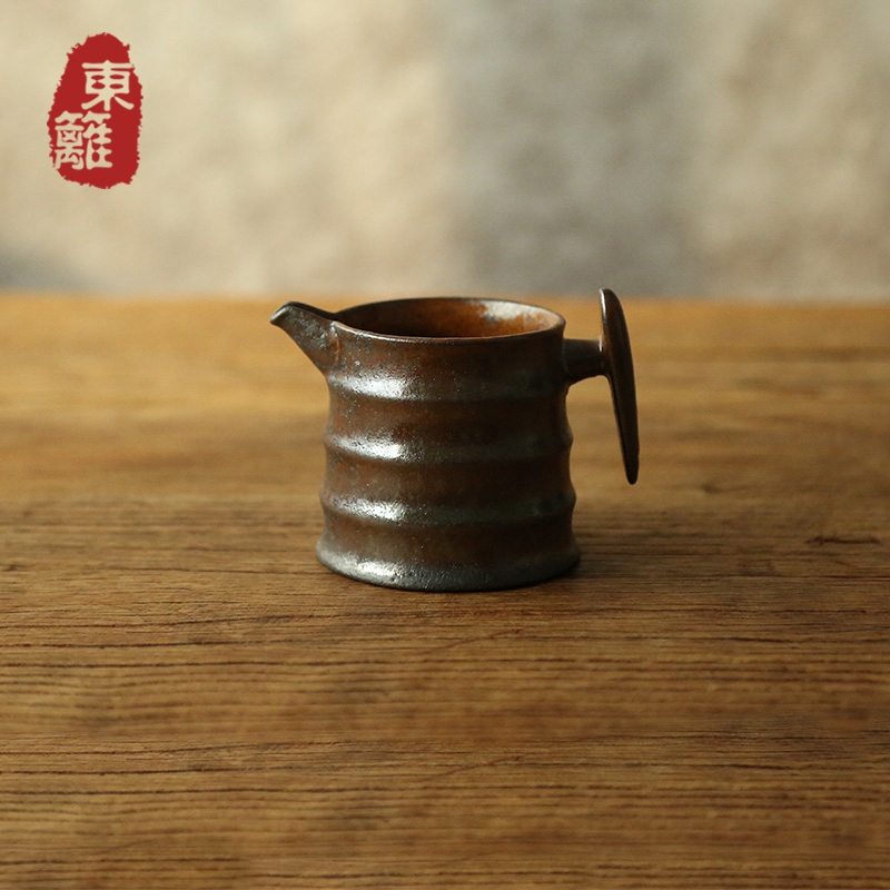 日式手工粗陶茶具分茶器陶瓷茶海匀杯原创功夫茶具禅意公道杯茶道