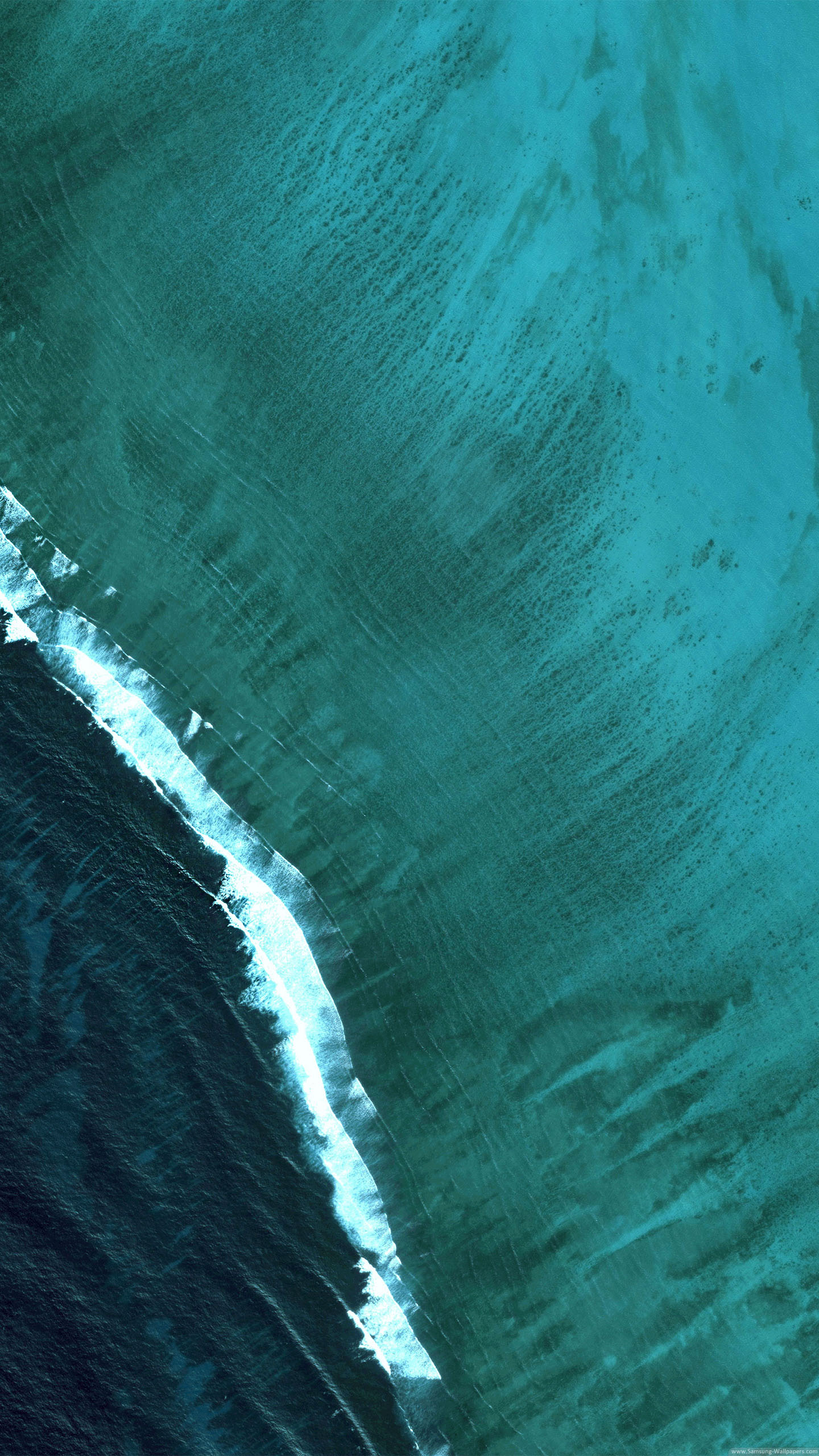 三星手机壁纸【1440x2560】samsung galaxy s6 蓝色 绿色 海岸