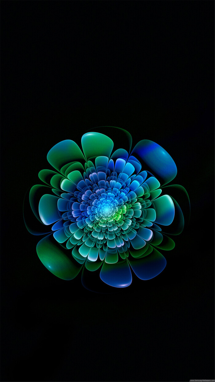 三星手机壁纸【1440x2560】samsung galaxy s6 蓝色 绿色 花 抽象