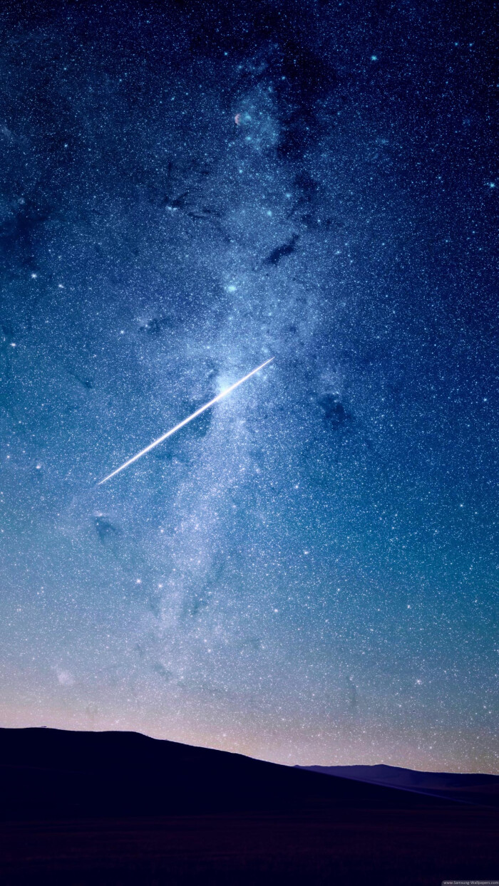三星手机壁纸【1440x2560】samsung galaxy s6 夜空 星空 流星