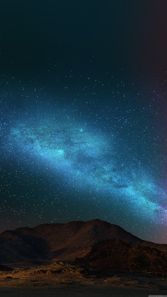 三星手机壁纸【1440x2560】samsung galaxy s7 夜空 星空 星云 山