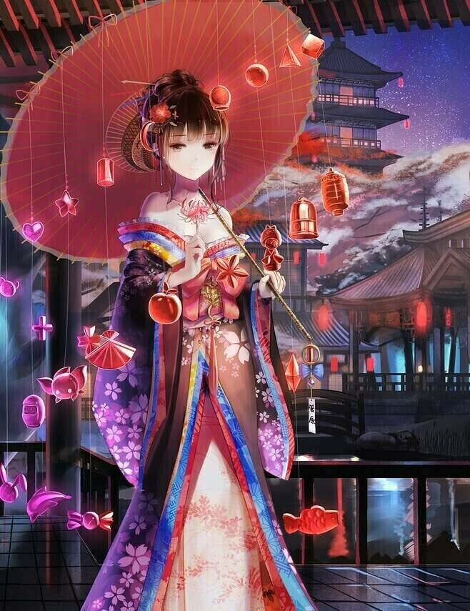 动物 古风 少女 彼岸花