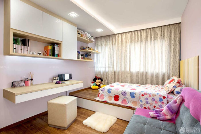 交换空间小户型卧室儿童房设计装修图片